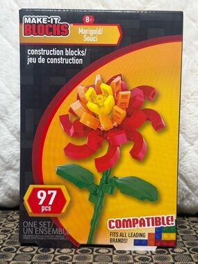 Make-It Blocks Marigold Flower Construction Set - 97 pcs